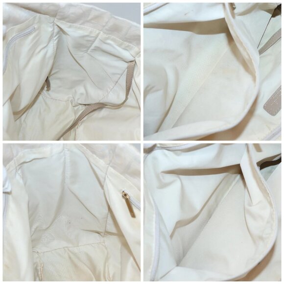 CHANEL New Travel Line Tote Bag Nylon Beige Gold CC Auth - Picture 15 of 16